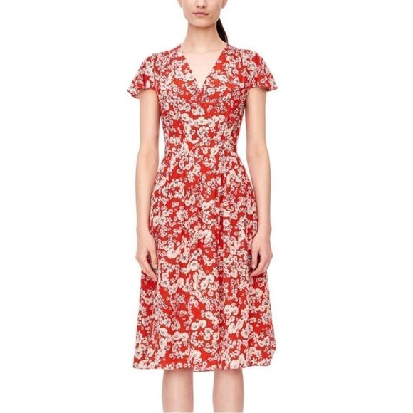 Rebecca Taylor Cherry Blossom Wrap Dress - Picture 1 of 11